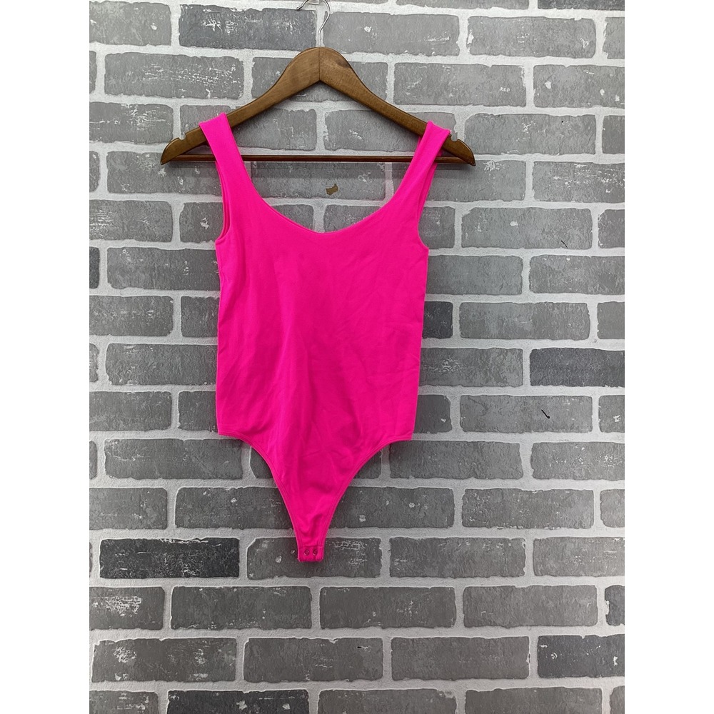 Intimately Free People Neon Pink Seamless V-Neck Bodysuit XS/S OB66170